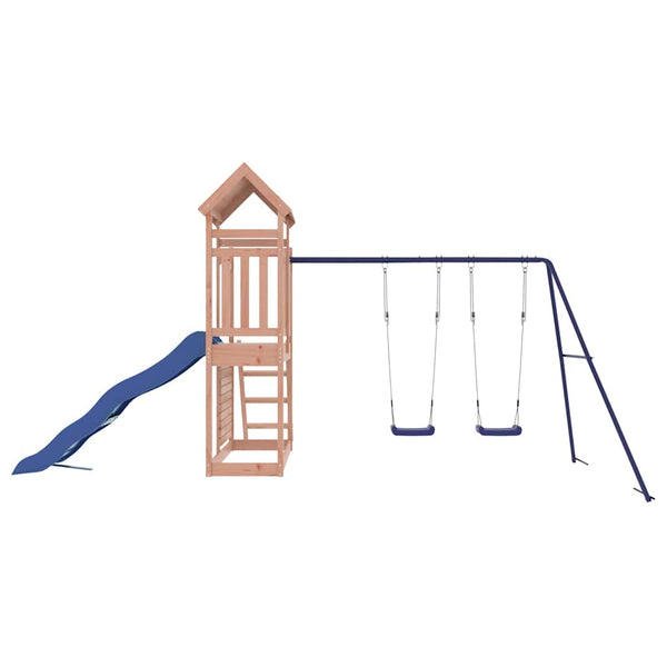Vidaxl Outdoor Playset Solid Wood Douglas 255 X 160 H 162 Cm Blue Outdoor Play Sets
