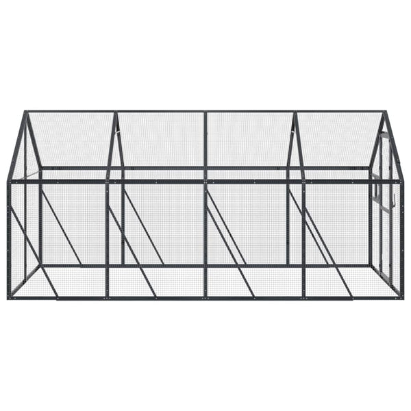 Vidaxl Aviary Anthracite 1.79X4x1.85 M Aluminium Poultry Cages
