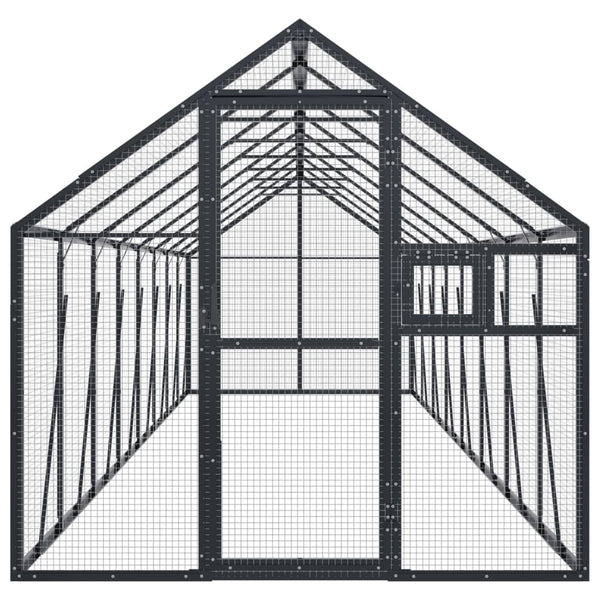 Vidaxl Aviary Anthracite 1.79X8x1.85 M Aluminium Bird Cages
