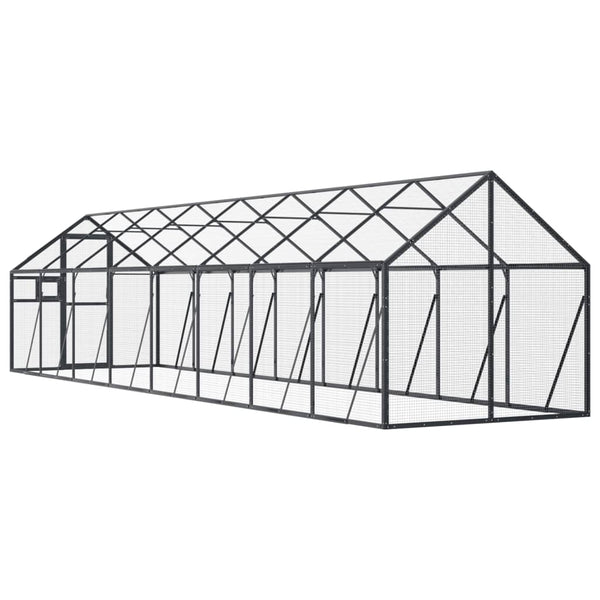 Vidaxl Aviary Anthracite 1.79X8x1.85 M Aluminium Bird Cages