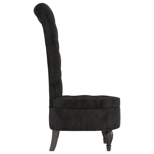 Vidaxl High Back Chair Black Velvet Button Design Chairs