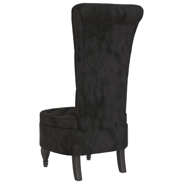 Vidaxl High Back Chair Black Velvet Button Design Chairs