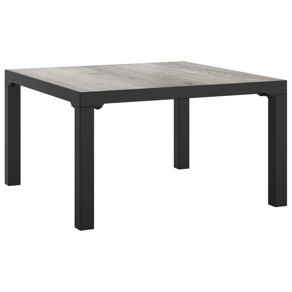 Garden Coffee Table Grey 55X55x31 Cm Dpc And Steel Coffee Tables