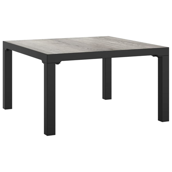 Garden Coffee Table Grey 55X55x31 Cm Dpc And Steel Coffee Tables