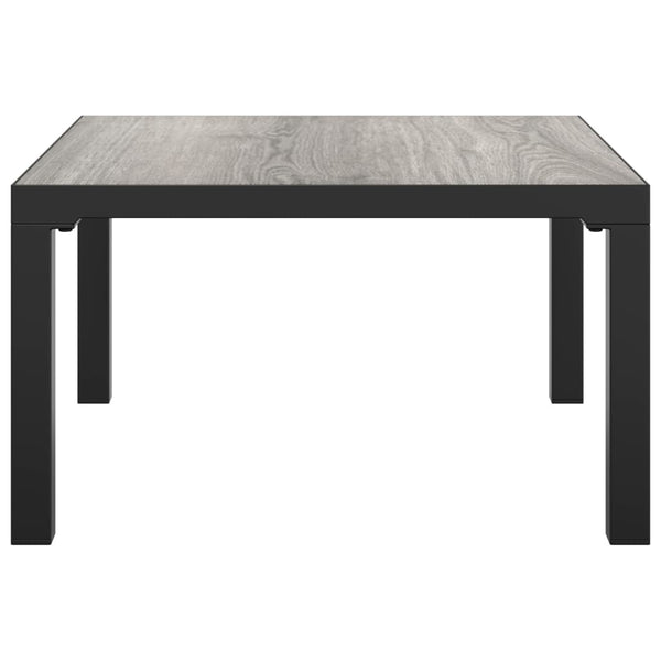 Garden Coffee Table Grey 55X55x31 Cm Dpc And Steel Coffee Tables