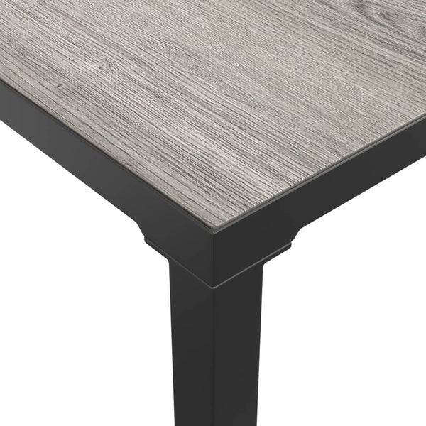 Garden Coffee Table Grey 55X55x31 Cm Dpc And Steel Coffee Tables
