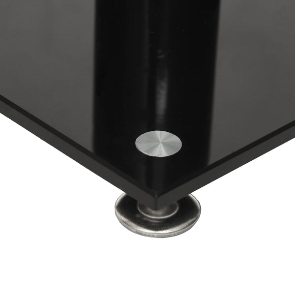 Vidaxl Stands 2 Pcs Black Tempered Glass 3 Pillars Design Speaker Mounts & Stands