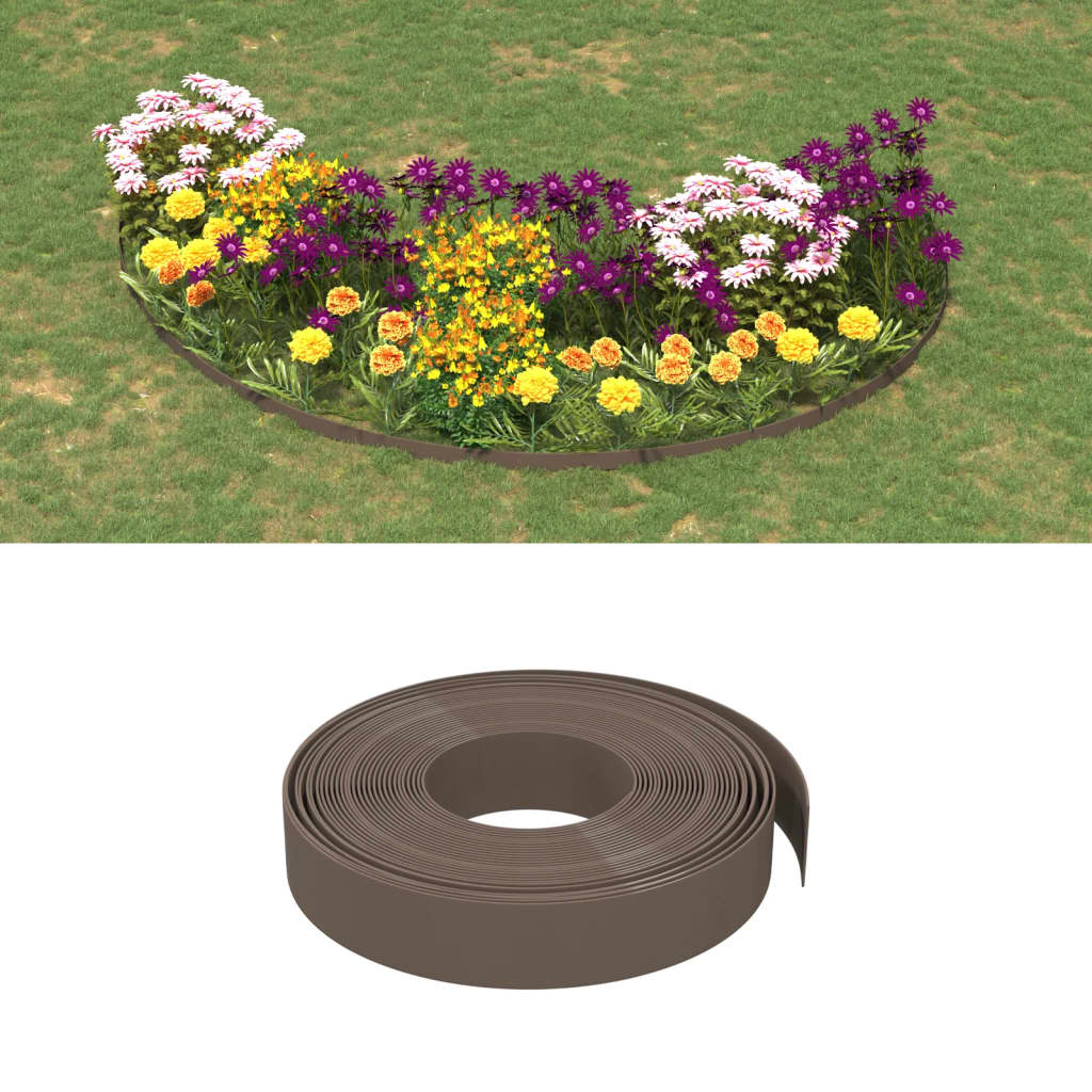 Garden Edging Brown 10 M Cm Polyethylene Garden Edging & Borders