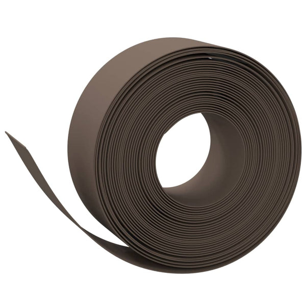 Vidaxl Garden Edging Brown 10 M 20 Cm Polyethylene Garden Edging & Borders