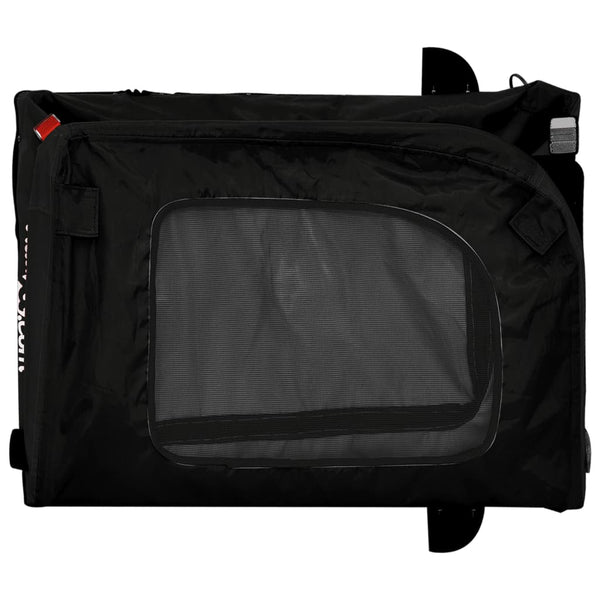 Dog Bike Trailer Black Oxford Fabric And Iron Trailers