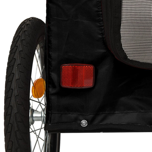 Dog Bike Trailer Black Oxford Fabric And Iron Trailers