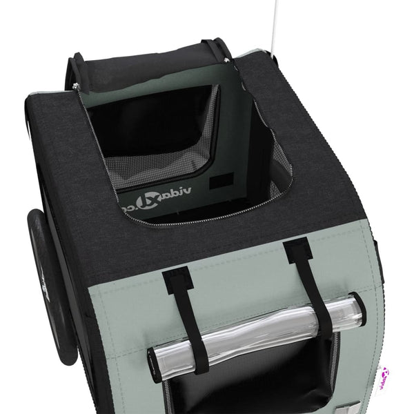 Trailers Dog Bike Trailer Grey And Black Oxford Fabric Iron
