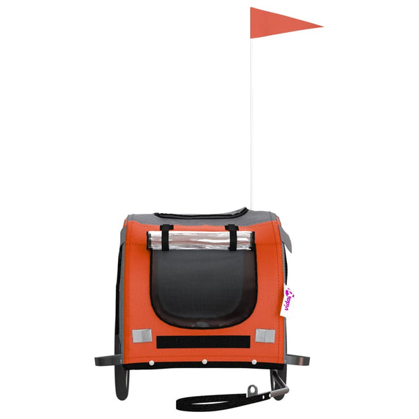 Trailers Dog Bike Trailer Orange And Black Oxford Fabric Iron