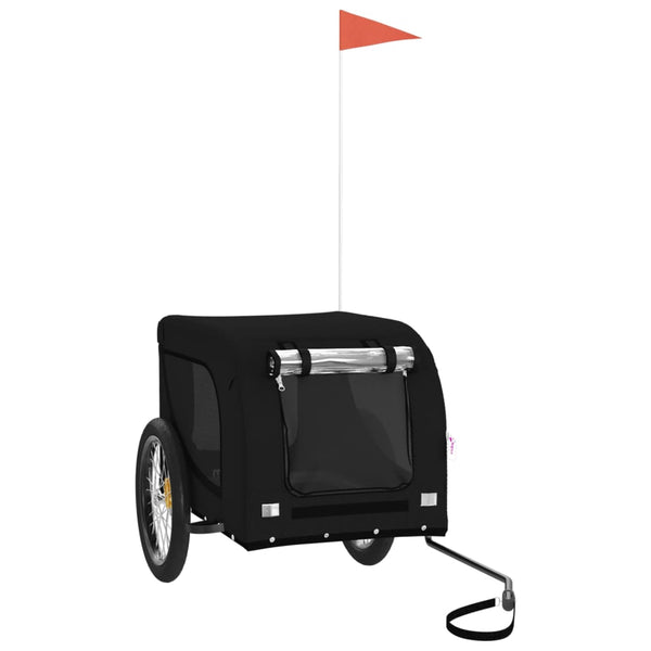 Pet Bike Trailer Black Oxford Fabric And Iron Trailers