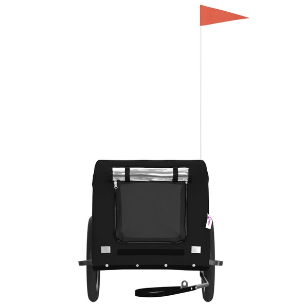 Pet Bike Trailer Black Oxford Fabric And Iron Trailers