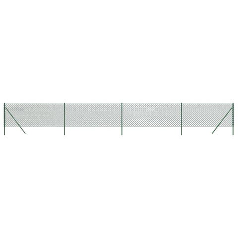 Fence Panels Chain Link Fence Green 1X10 M