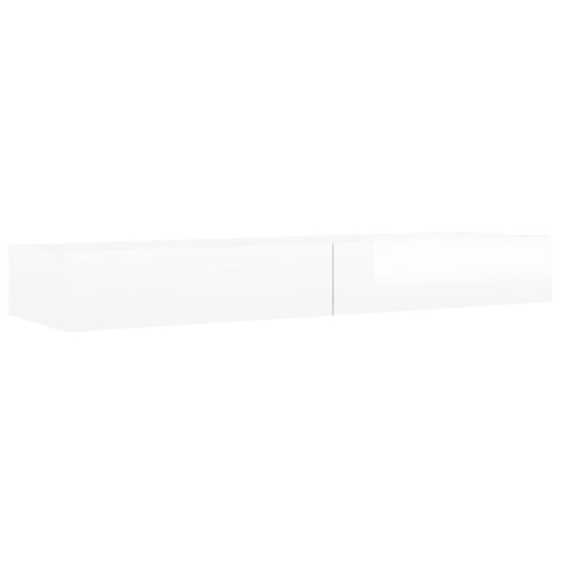 Tv Cabinet With Led Lights High Gloss White 120X35x15.5 Cm Tv Stands & Entertainment Units