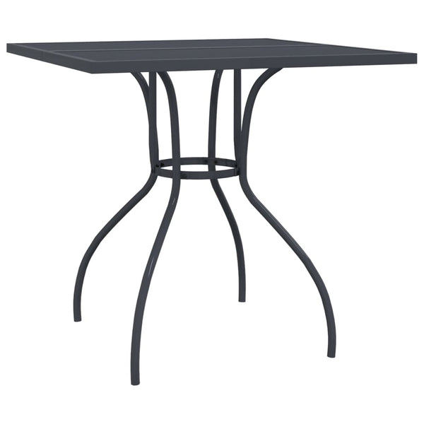 Garden Table Anthracite 80X80x72.5 Cm Steel Mesh Outdoor Dining Patio Patio & Garden Tables
