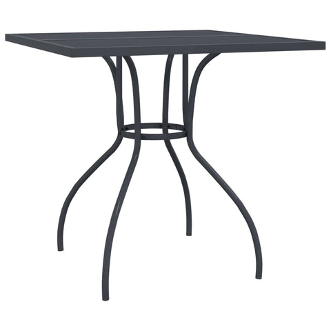 Garden Table Anthracite 80X80x72.5 Cm Steel Mesh Outdoor Dining Patio Patio & Garden Tables