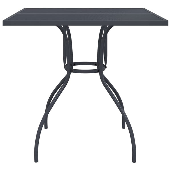 Garden Table Anthracite 80X80x72.5 Cm Steel Mesh Outdoor Dining Patio Patio & Garden Tables