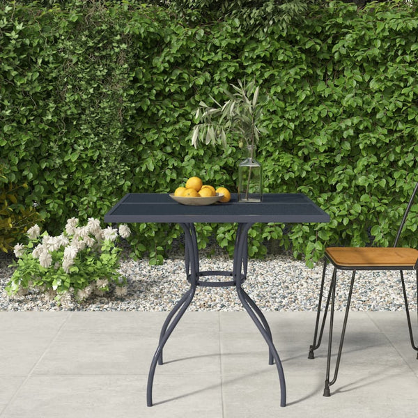 Garden Table Anthracite 80X80x72.5 Cm Steel Mesh Outdoor Dining Patio Patio & Garden Tables