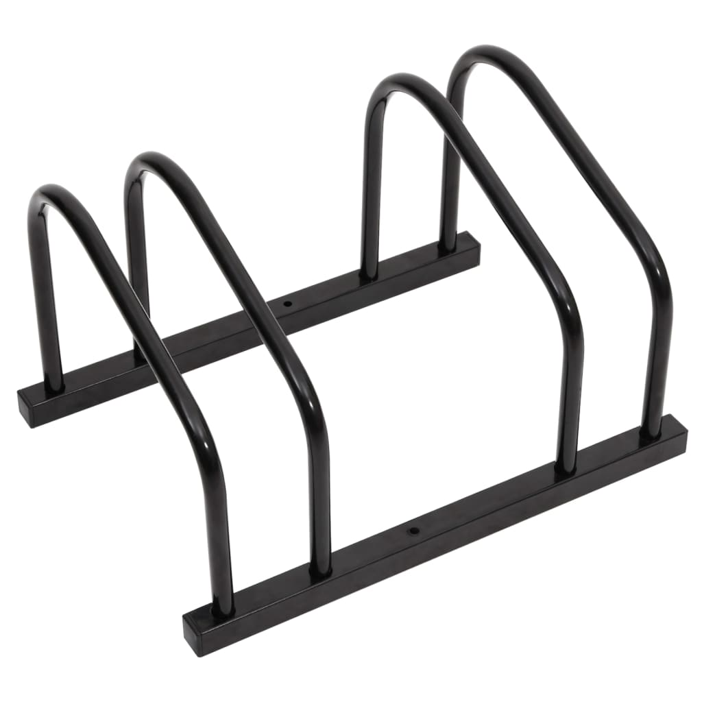 Bike Rack For 2 Bikes Black Steel Bicycle Stands & Storage