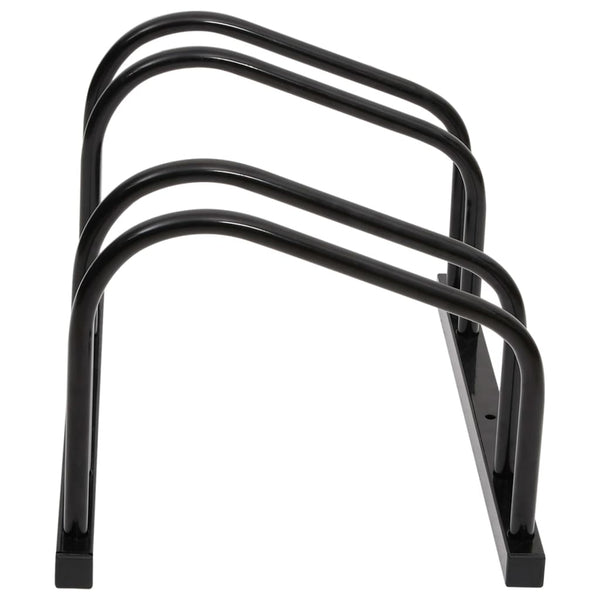 Bike Rack For 2 Bikes Black Steel Bicycle Stands & Storage