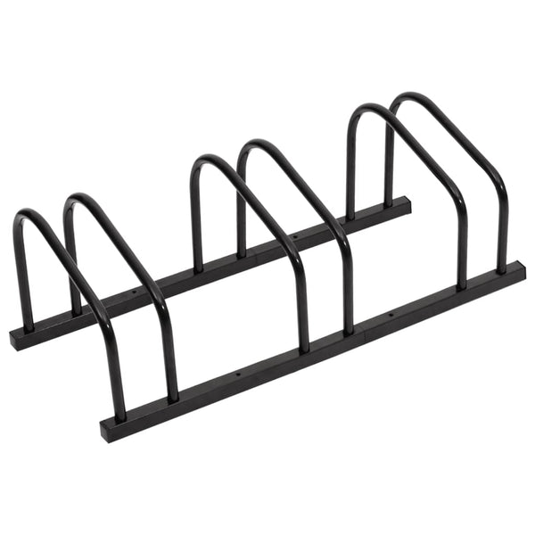 Vidaxl Bike Rack For 3 Bikes Black Steel Bicycle Stands & Storage