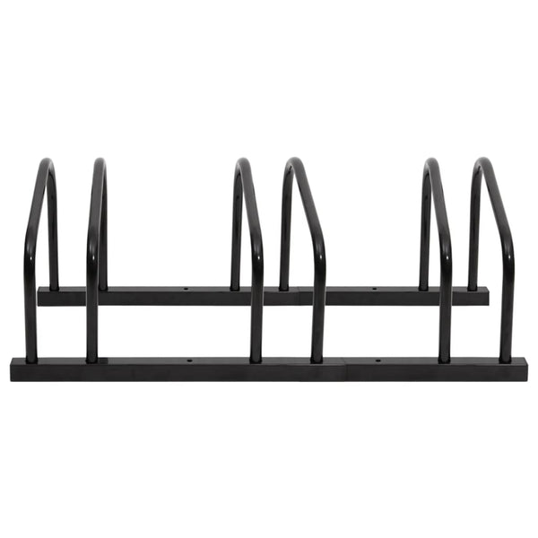 Vidaxl Bike Rack For 3 Bikes Black Steel Bicycle Stands & Storage
