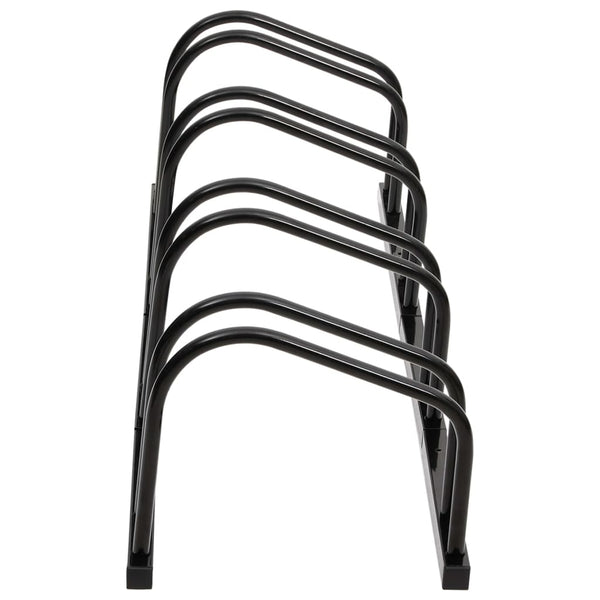 Bike Rack For 4 Bikes Black Steel Bicycle Stands & Storage