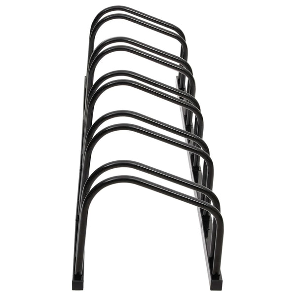 Bike Rack For 5 Bikes Black Steel Bicycle Stands & Storage