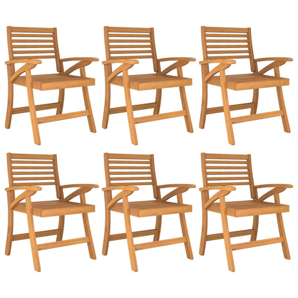 7 Piece Garden Dining Set Solid Wood Acacia Outdoor Dining Sets