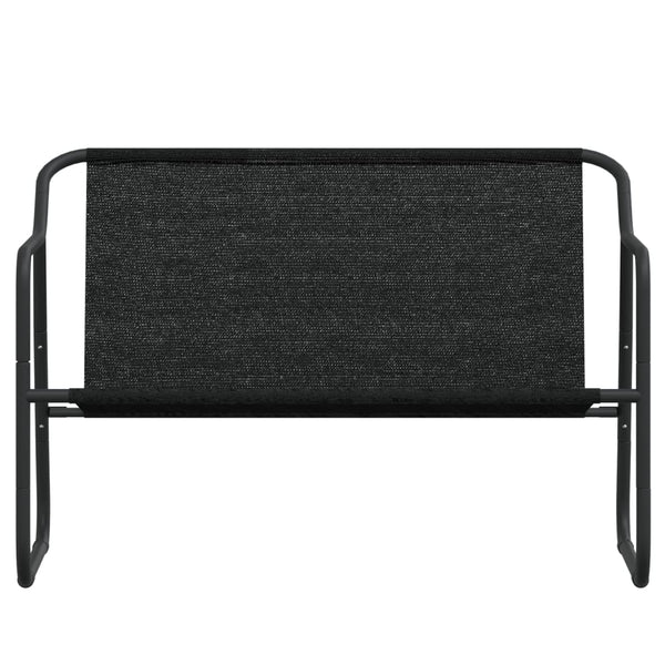 2 Seater Garden Bench With Cushion Anthracite Steel Patio Benches
