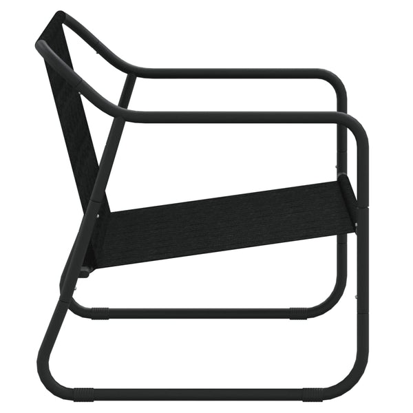 2 Seater Garden Bench With Cushion Anthracite Steel Patio Benches