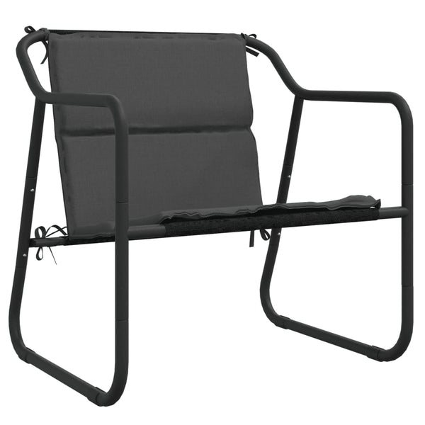 3 Piece Garden Lounge Set With Cushions Anthracite Steel Loungers