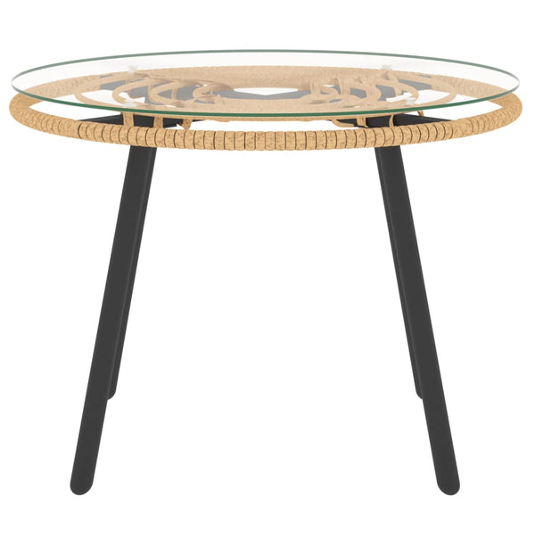 3 Piece Garden Lounge Set With Dark Grey Cushions Poly Rattan Loungers