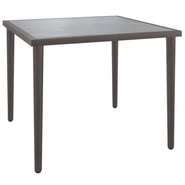 Vidaxl Garden Table Grey 48X48x37 Cm Steel Patio & Garden Tables