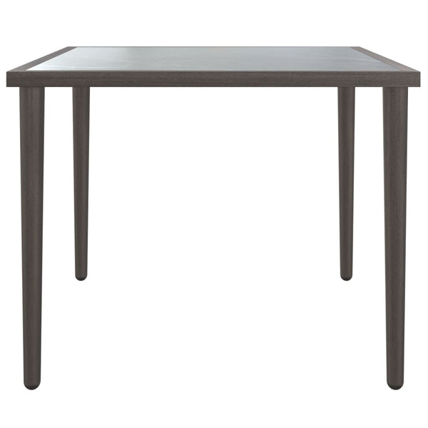 Vidaxl Garden Table Grey 48X48x37 Cm Steel Patio & Garden Tables