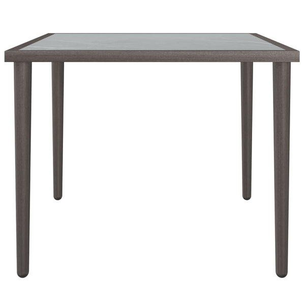 Vidaxl Garden Table Grey 48X48x37 Cm Steel Patio & Garden Tables