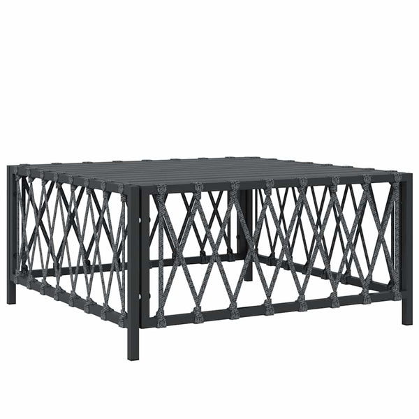 Vidaxl Garden Table Anthracite 70X70x34 Cm Woven Fabric Patio & Garden Tables