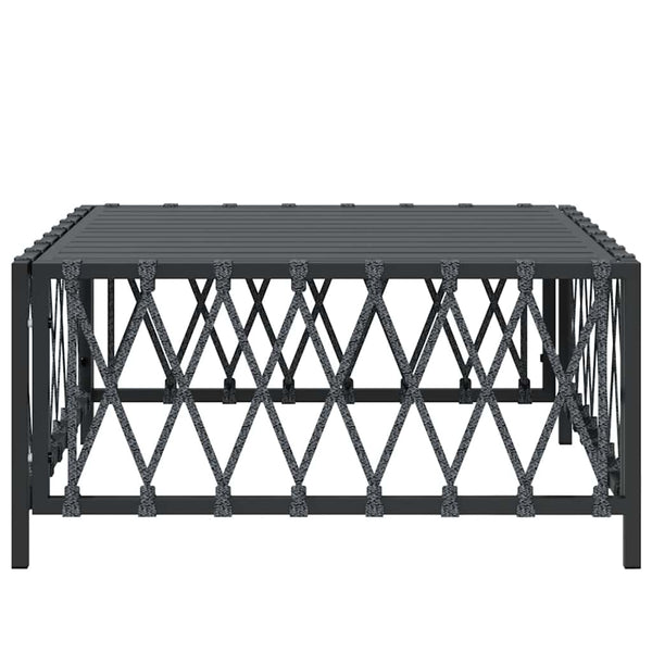 Vidaxl Garden Table Anthracite 70X70x34 Cm Woven Fabric Patio & Garden Tables