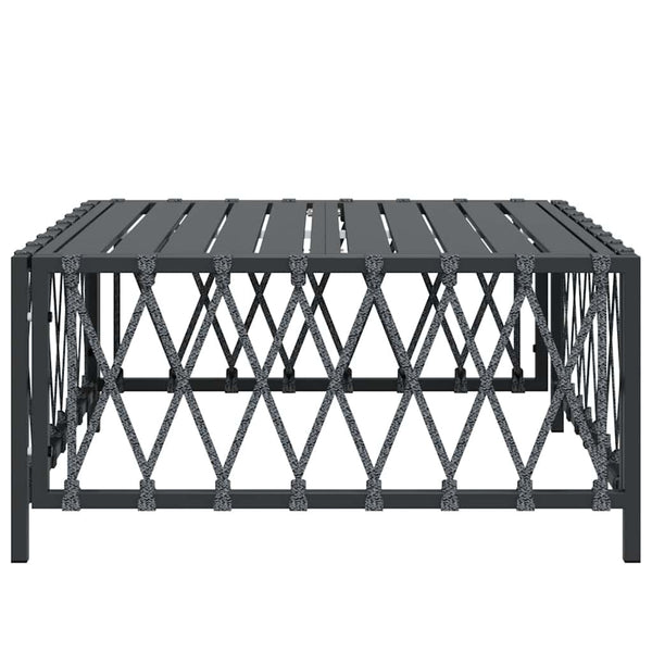 Vidaxl Garden Table Anthracite 70X70x34 Cm Woven Fabric Patio & Garden Tables