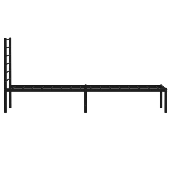 Metal Bed Frame With Headboard Black 107X203 Cm King Single Size King Single Bed Frames