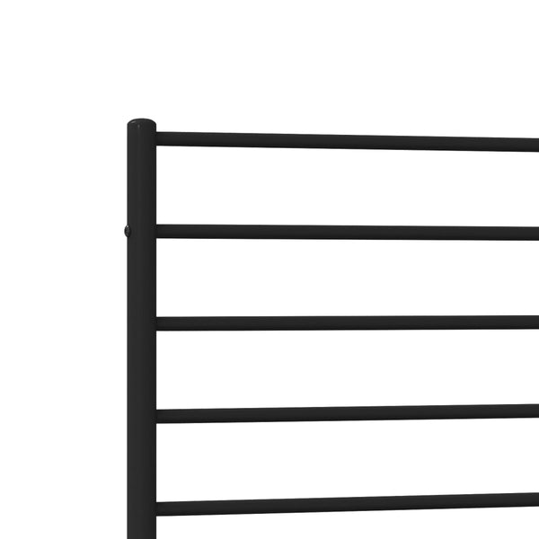 Metal Bed Frame With Headboard Black 107X203 Cm King Single Size King Single Bed Frames