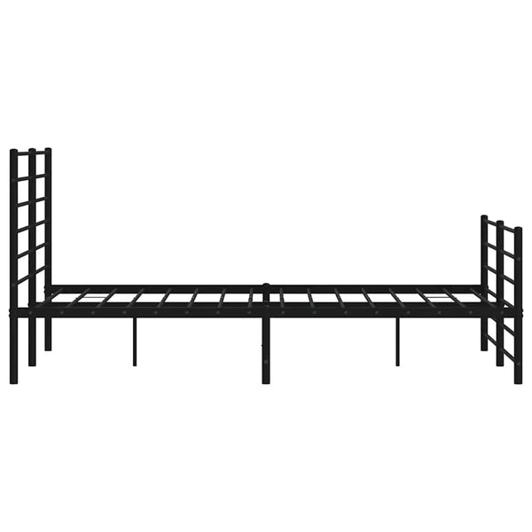 Metal Bed Frame With Headboard And Footboard Black 153X203 Cm Queen Queen Bed Frames