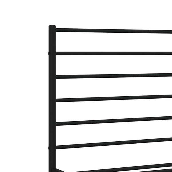 Metal Bed Frame With Headboard And Footboard Black 153X203 Cm Queen Queen Bed Frames