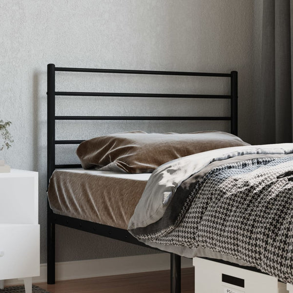 Metal Headboard Black 107 Cm Single Bed Frames
