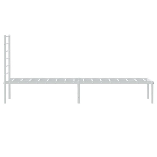 Metal Bed Frame With Headboard White 107X203 Cm King Single Size King Single Bed Frames