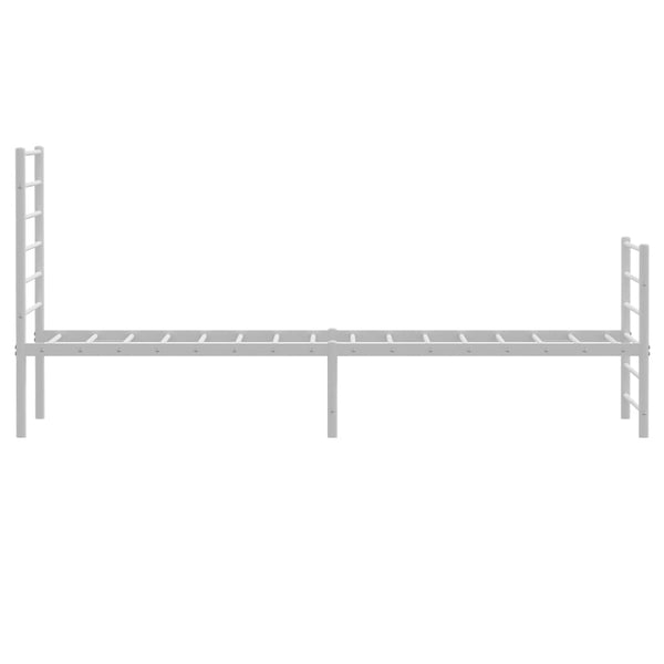 Vidaxl Metal Bed Frame Without Mattress Footboard White 107X203 Cm King Single King Single Bed Frames