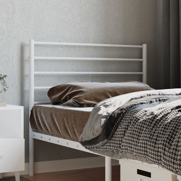 Metal Headboard White 107 Cm Single Bed Frames